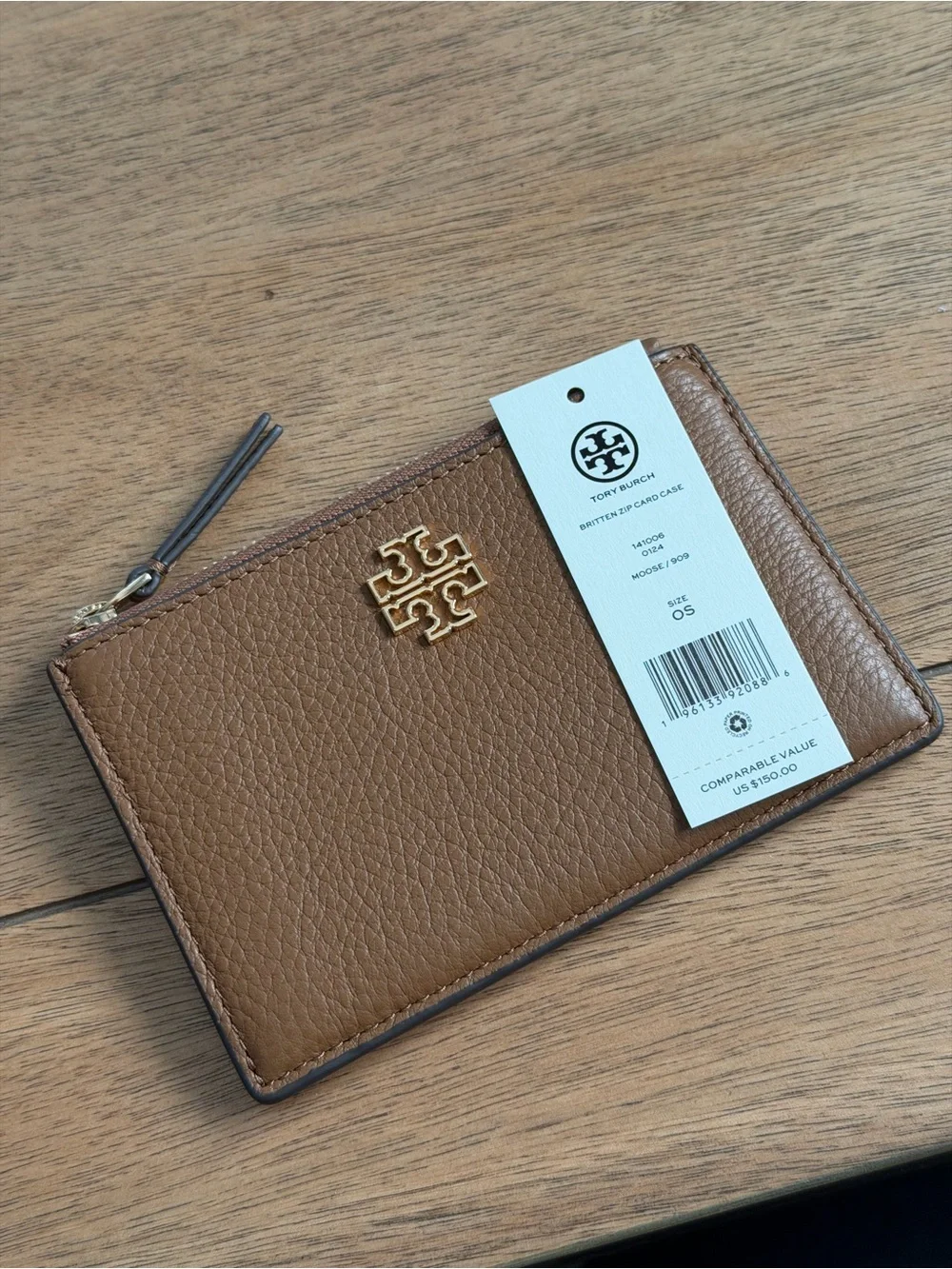 150+! New TORY BURCH BRITTEN ZIP CARD CASE